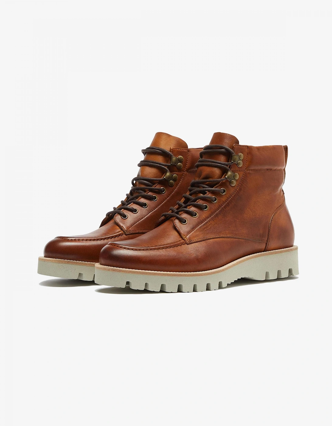 Men's Oliver Sweeney Bolhas Mens Moc Toe Boots - Tan - Brown - Size: 8