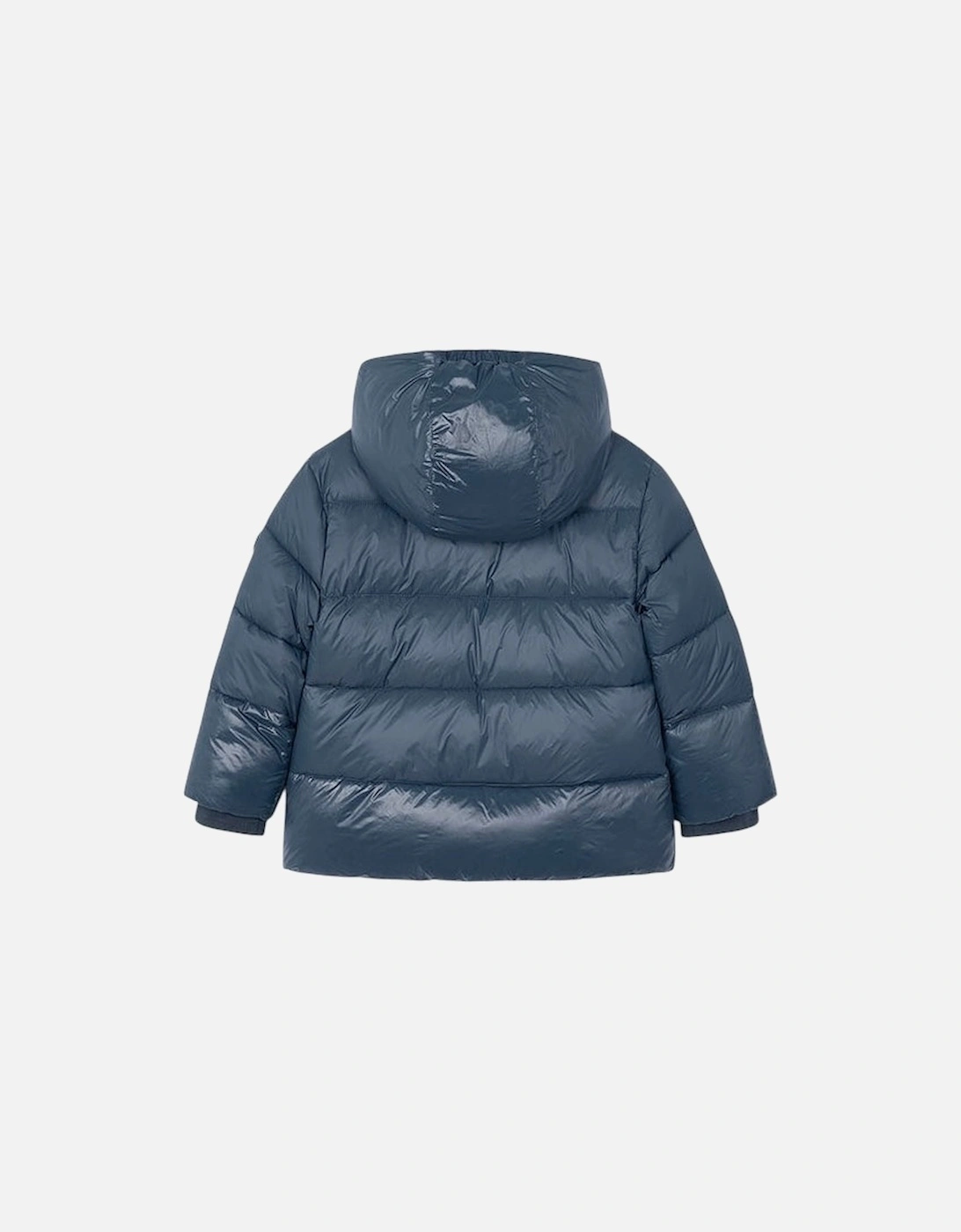 Boys Blue Glossy Puffer Coat