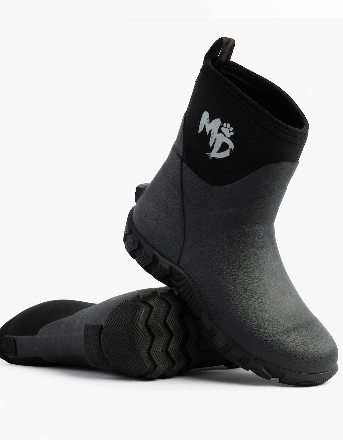 RUTLAND SHORT Unisex Neoprene Wellington Boots Black