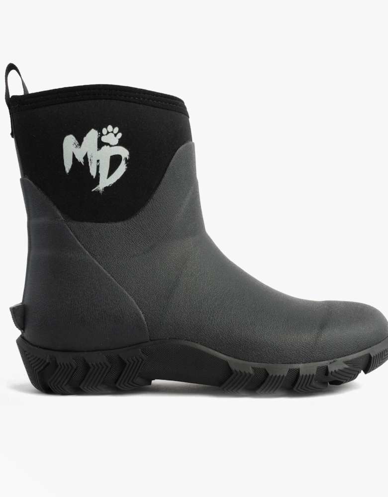RUTLAND SHORT Unisex Neoprene Wellington Boots Black