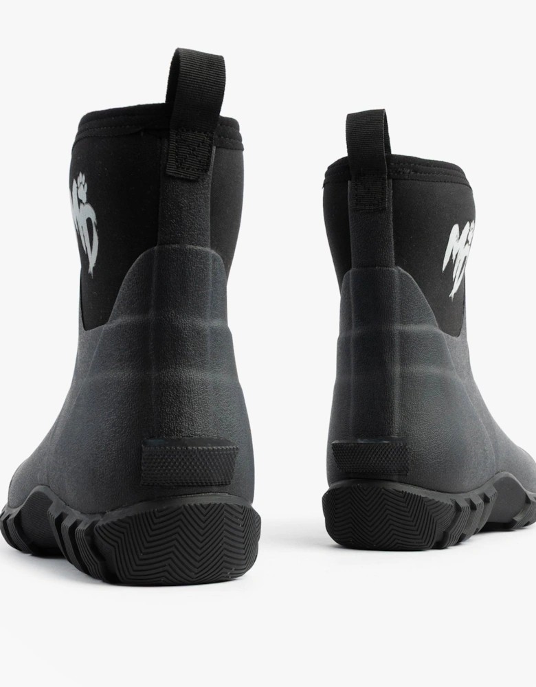 RUTLAND SHORT Unisex Neoprene Wellington Boots Black
