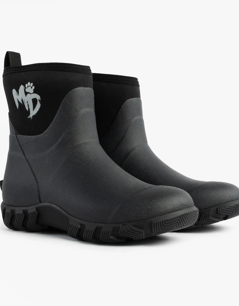 RUTLAND SHORT Unisex Neoprene Wellington Boots Black