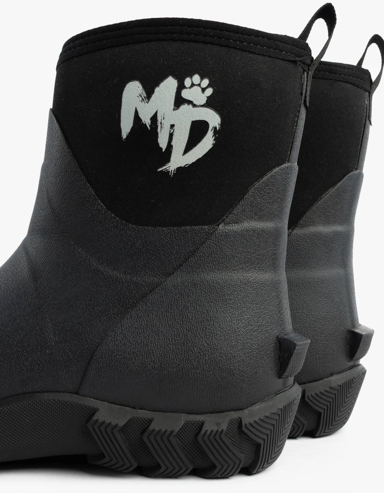 RUTLAND SHORT Unisex Neoprene Wellington Boots Black