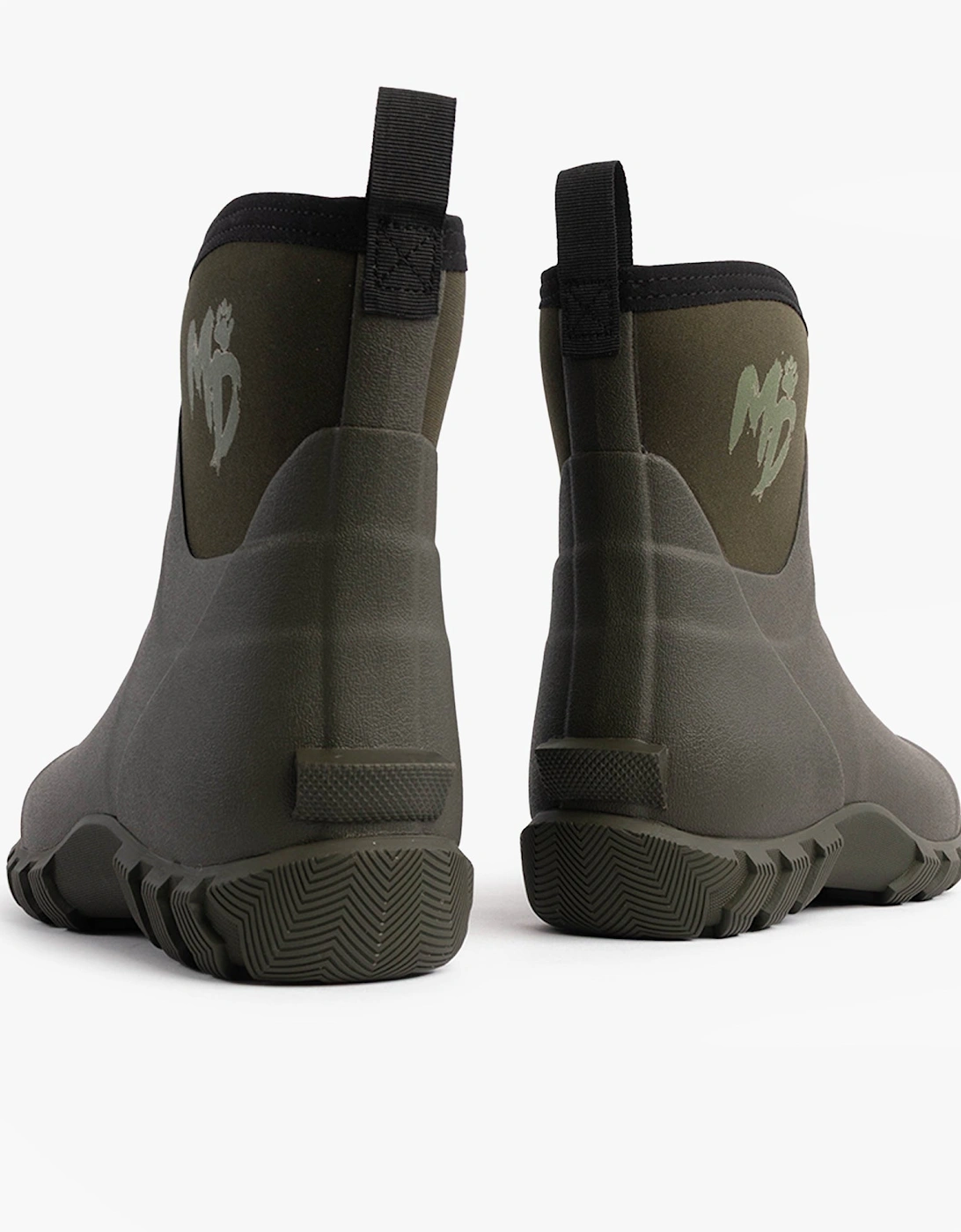 RUTLAND SHORT Unisex Neoprene Wellington Boots Olive