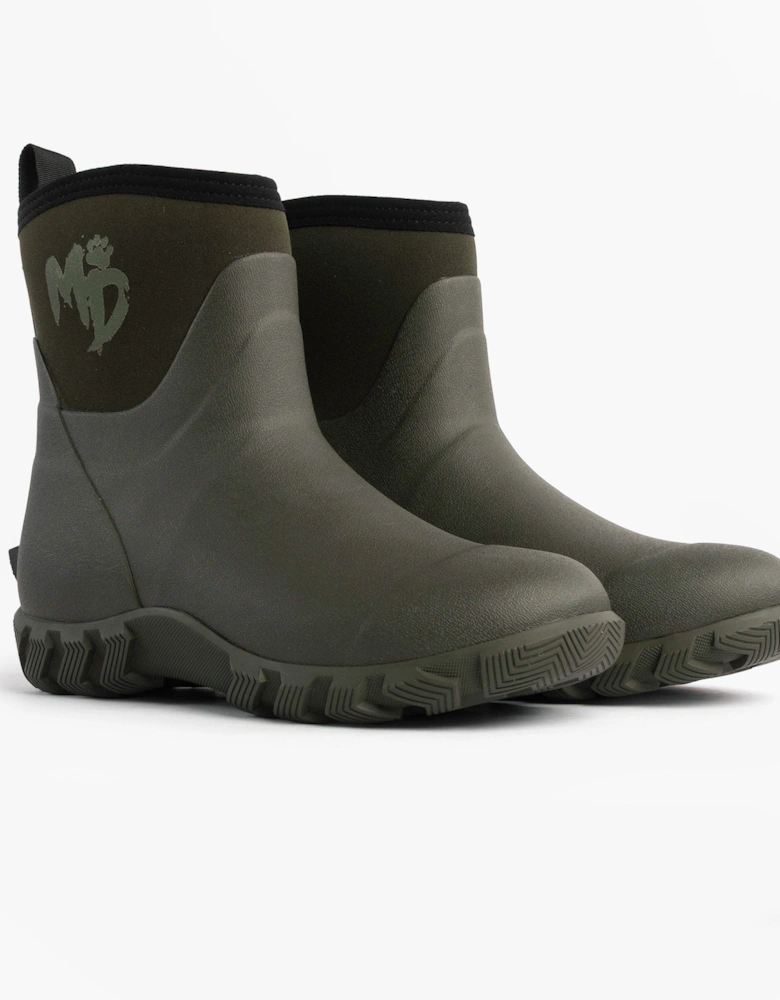 RUTLAND SHORT Unisex Neoprene Wellington Boots Olive