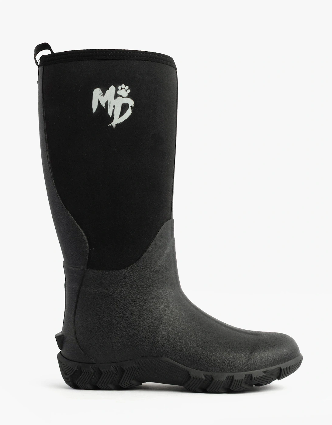 RUTLAND TALL Neoprene Wellington Boots Black, 9 of 8