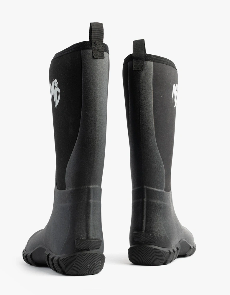 RUTLAND TALL Neoprene Wellington Boots Black
