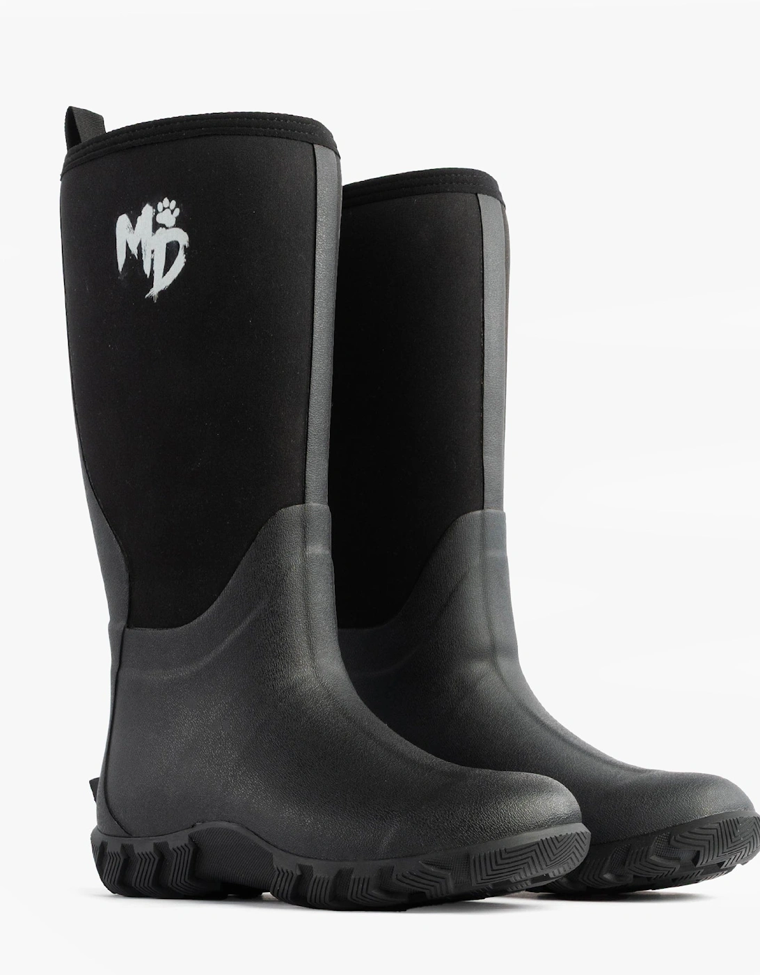 RUTLAND TALL Neoprene Wellington Boots Black