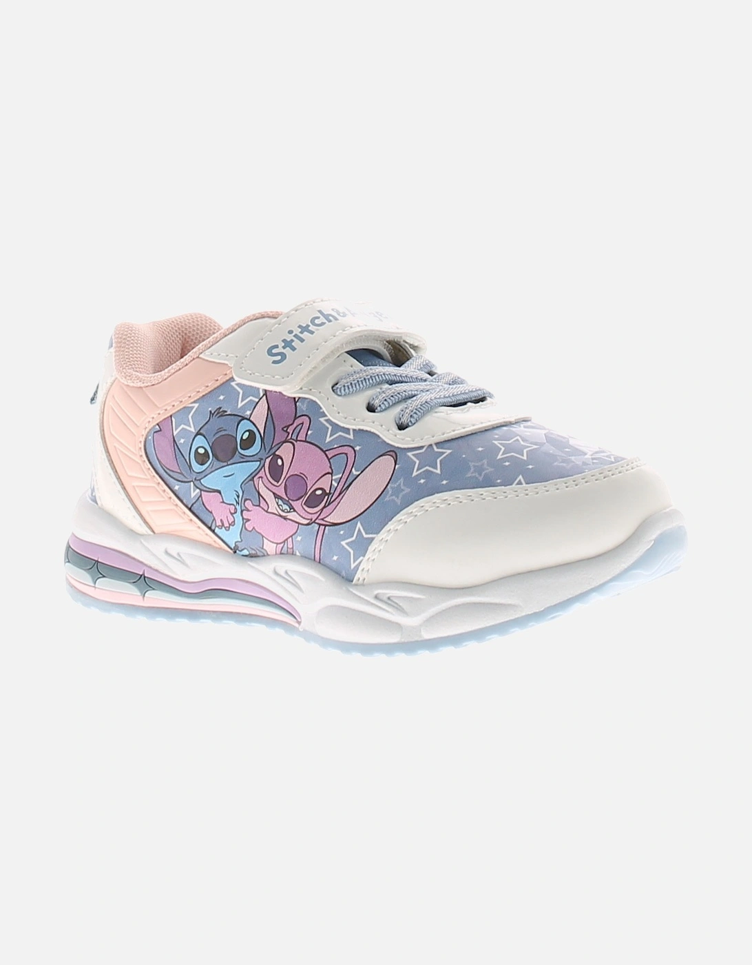 Younger Girls Trainers Light Up Angel Touch Fastening white UK Siz, 6 of 5