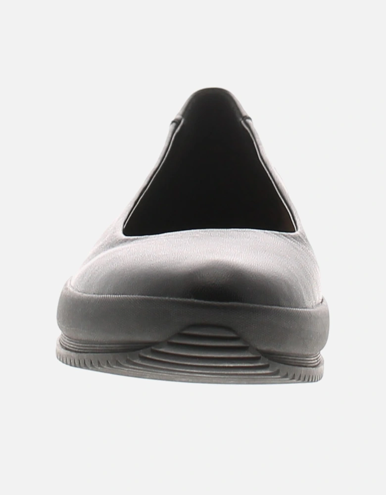 Womens Flat Shoes PasasLl Leather Slip On black UK Size