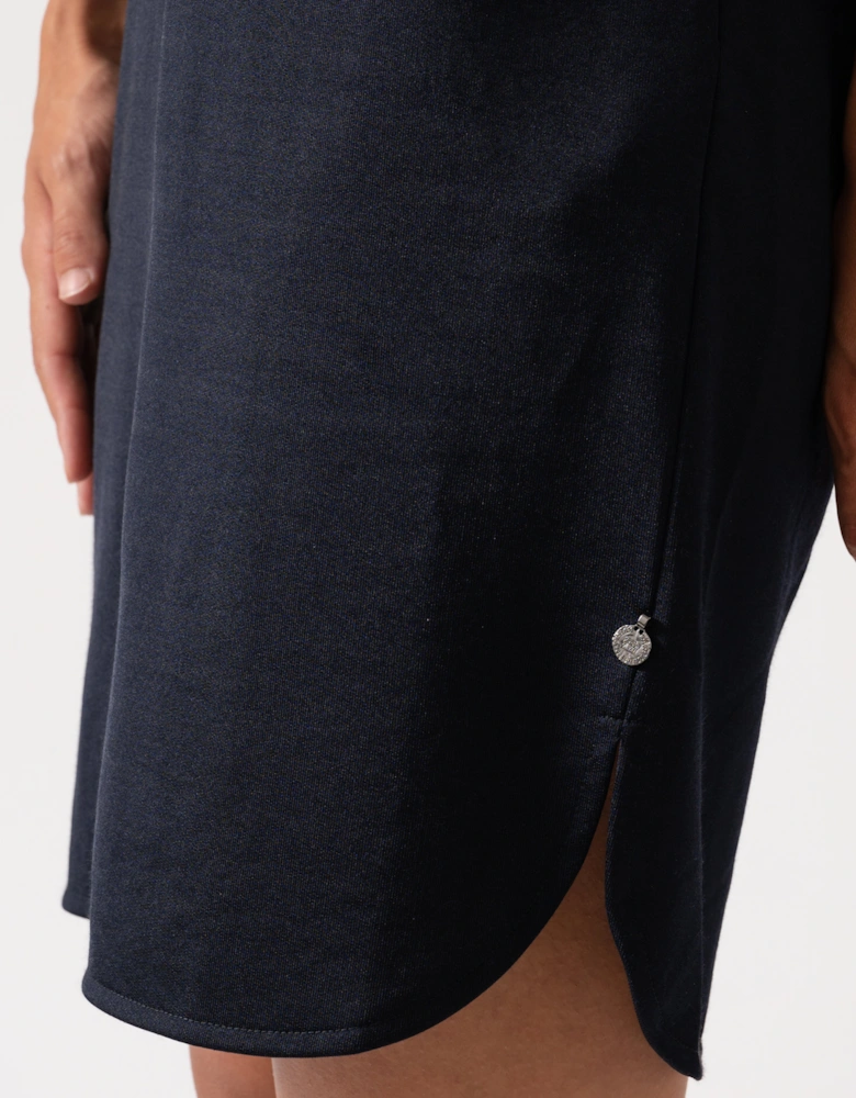 V-Neck Sweat Panel Sleeved Womens Dress