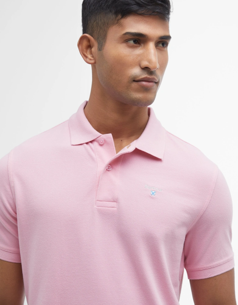 Mens Sports Polo Shirt - Pink