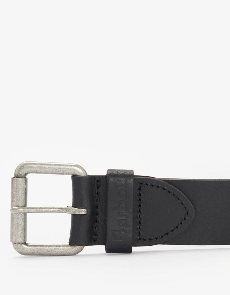 Matt Leather Mens Belt - Black