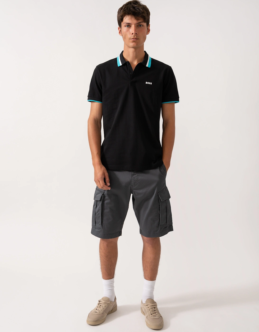 BOSS Green Paddy AP Heritage Mens Polo Shirt - Black 001