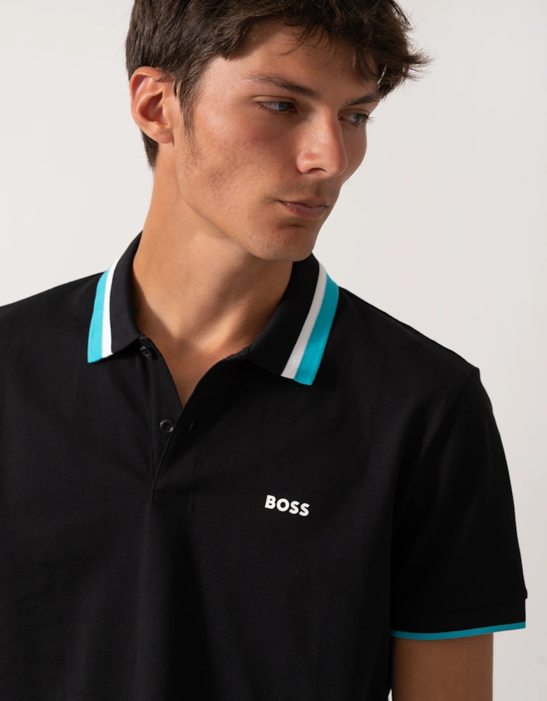 BOSS Green Paddy AP Heritage Mens Polo Shirt - Black 001