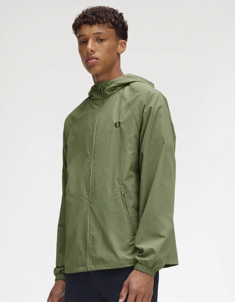 Taslan Mens Hooded Shell Jacket Olive Mint X88
