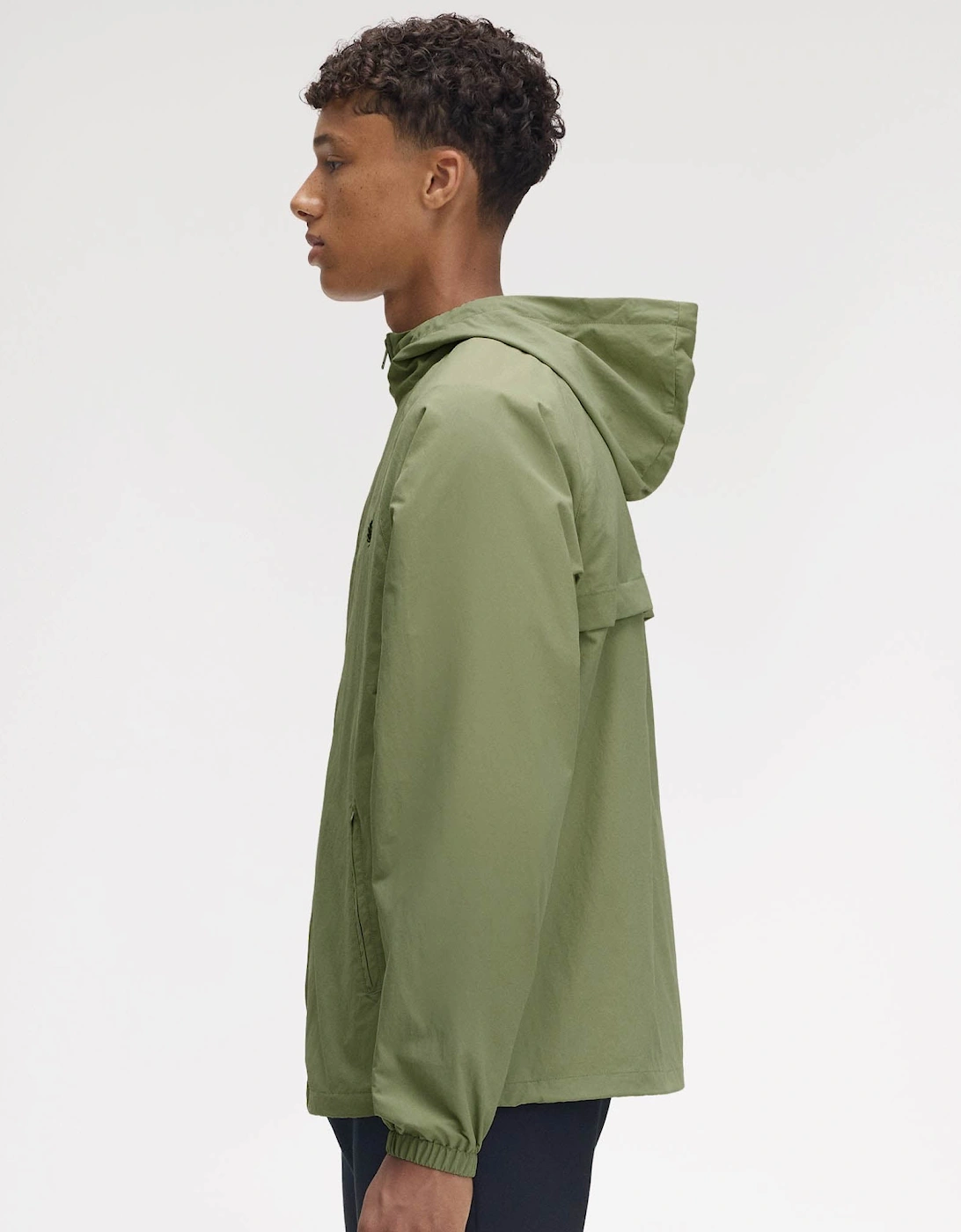 Taslan Mens Hooded Shell Jacket Olive Mint X88
