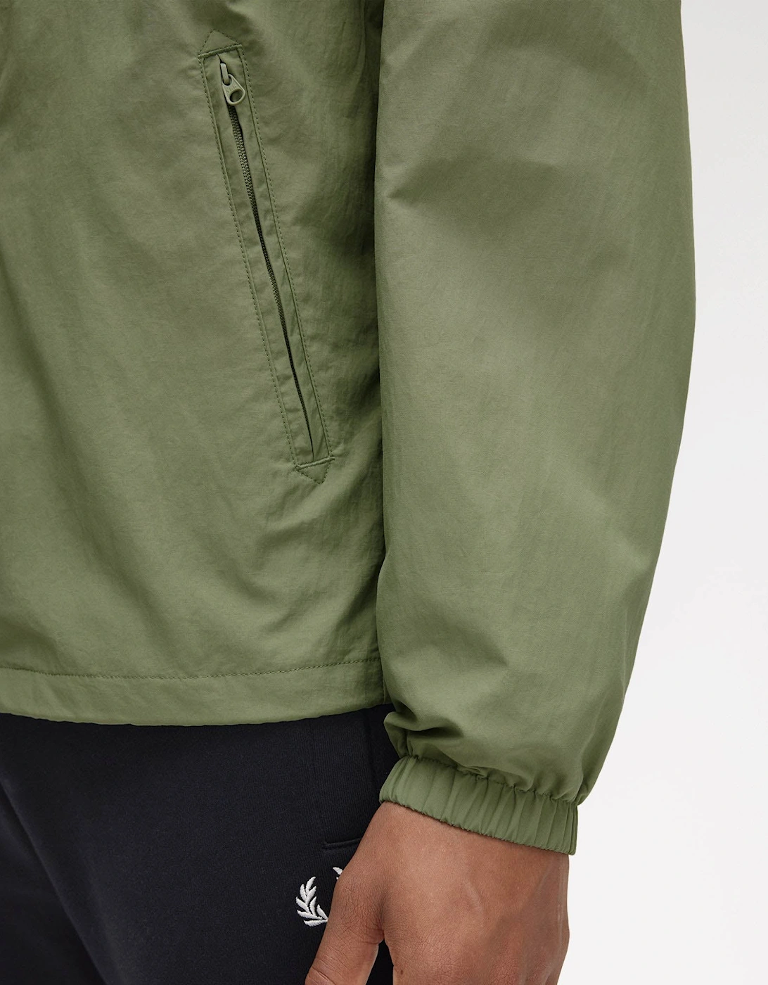 Taslan Mens Hooded Shell Jacket Olive Mint X88