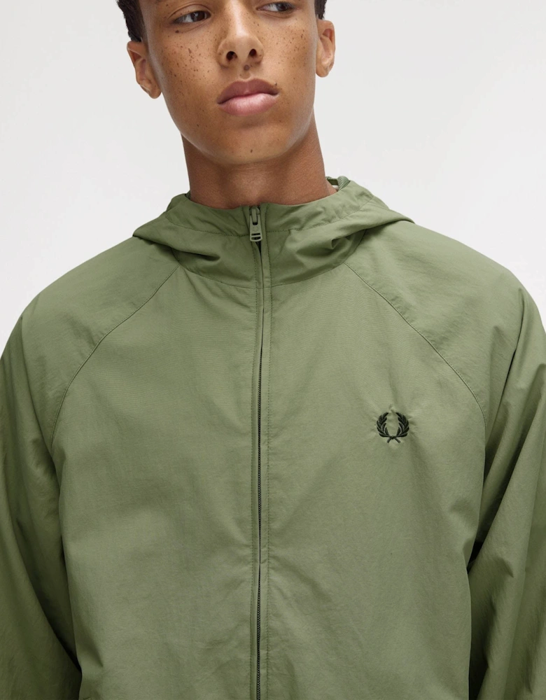 Taslan Mens Hooded Shell Jacket Olive Mint X88
