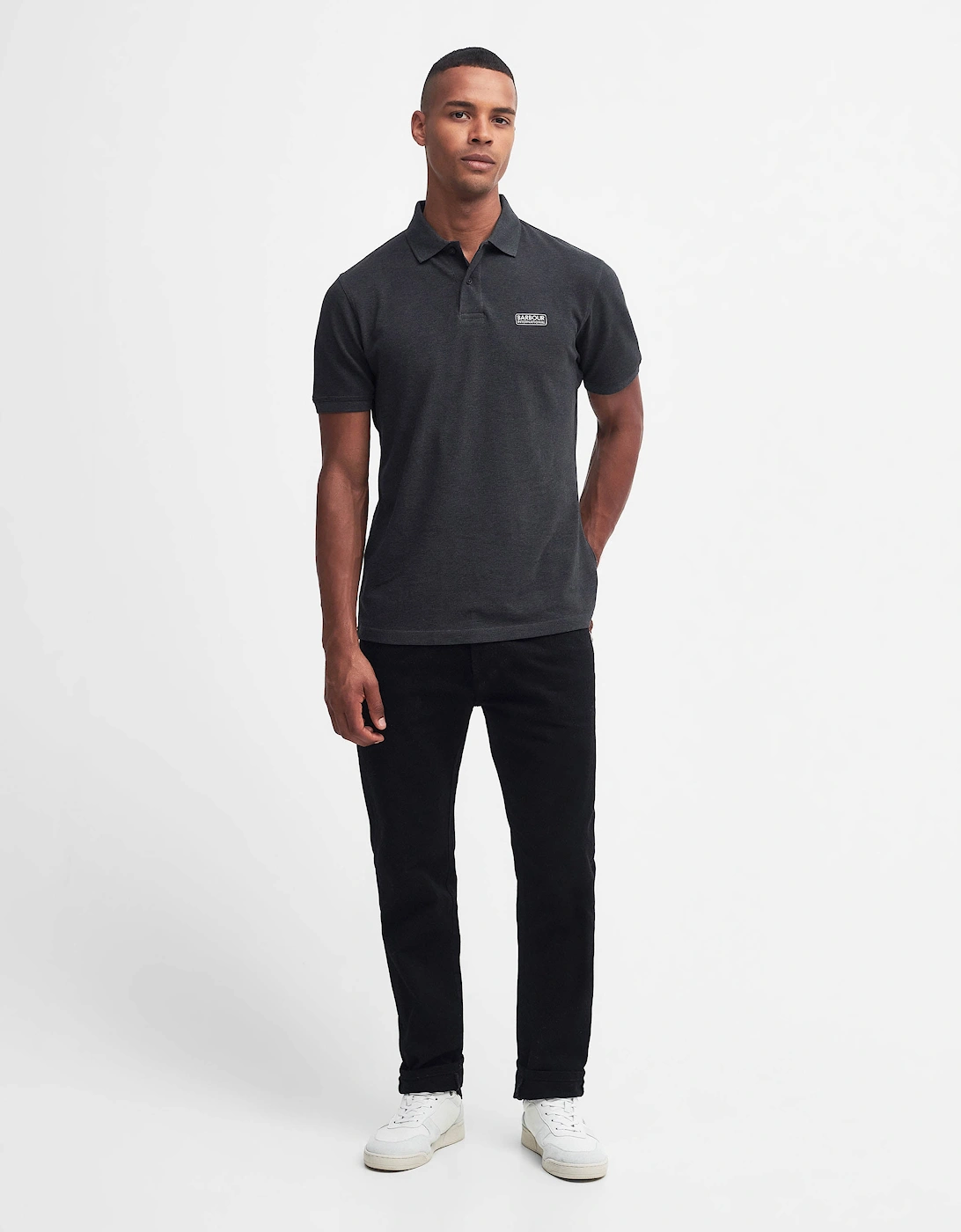 Essential Short Sleeve Mens Polo - Asphalt Marl