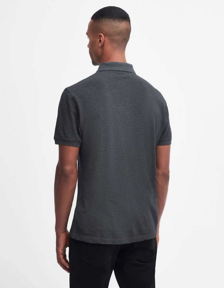 Essential Short Sleeve Mens Polo - Asphalt Marl