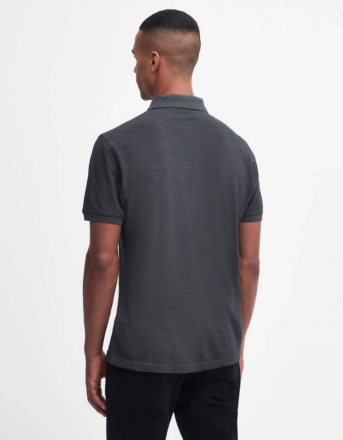 Essential Short Sleeve Mens Polo - Asphalt Marl
