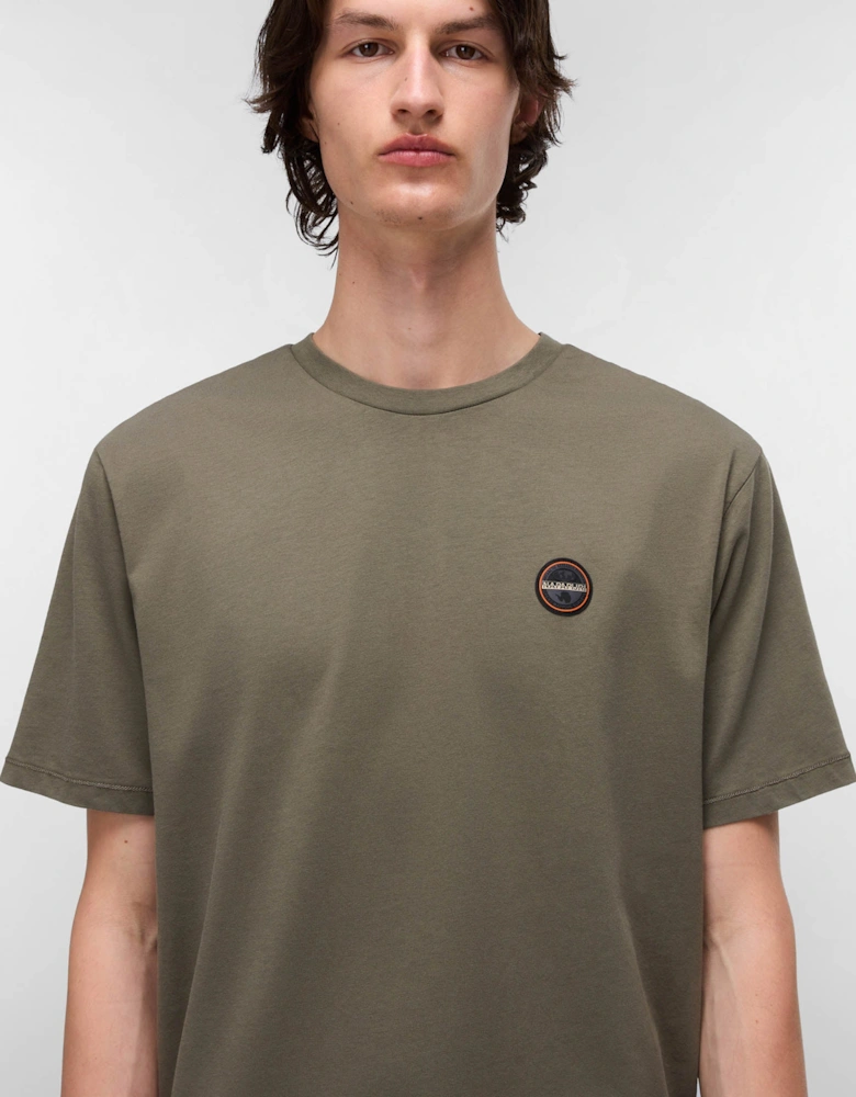 Badge Mens Short Sleeve T-Shirt - Tea Leaf G0A