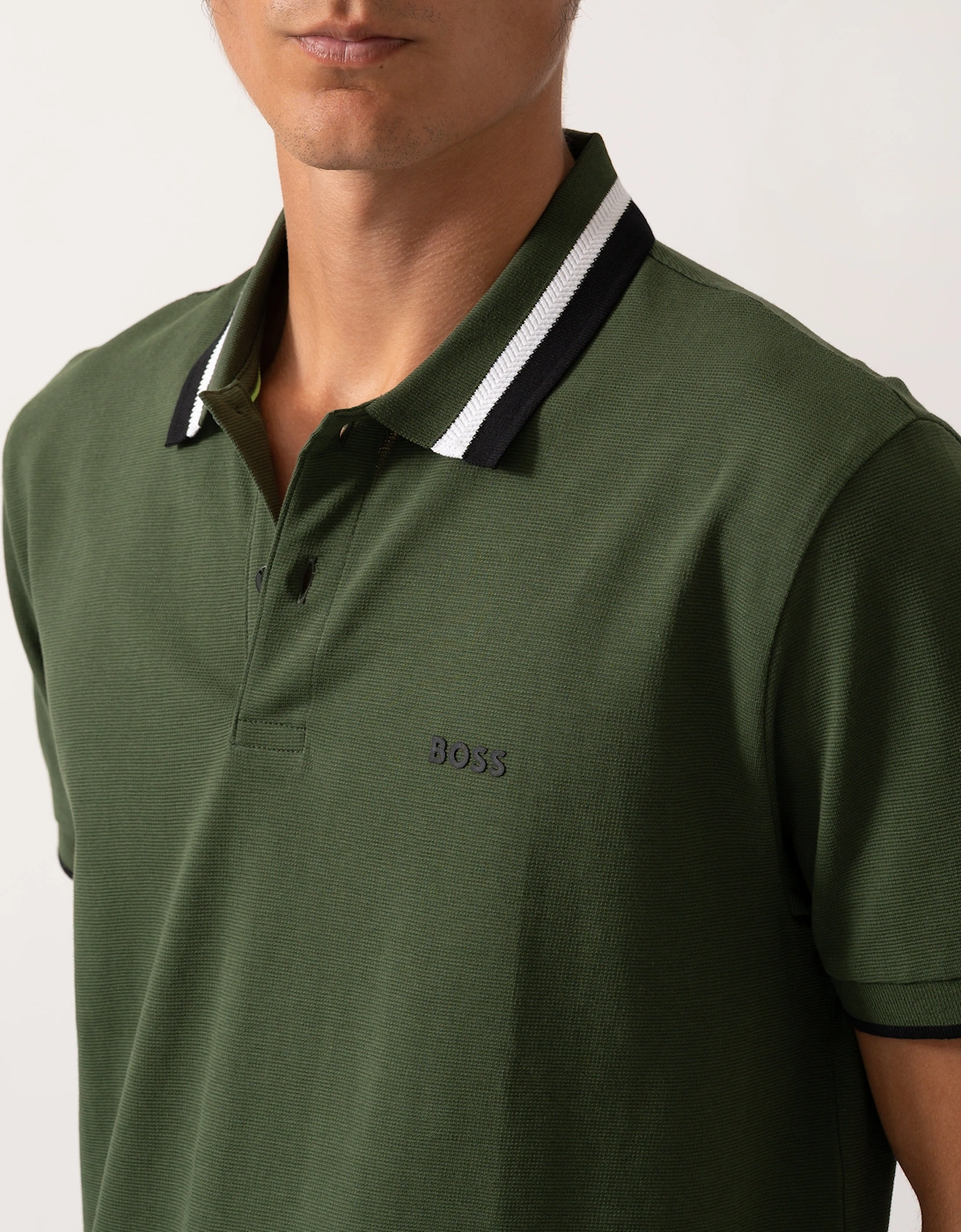 BOSS Green Paddy AP Heritage Mens Polo Shirt - Open Green 355
