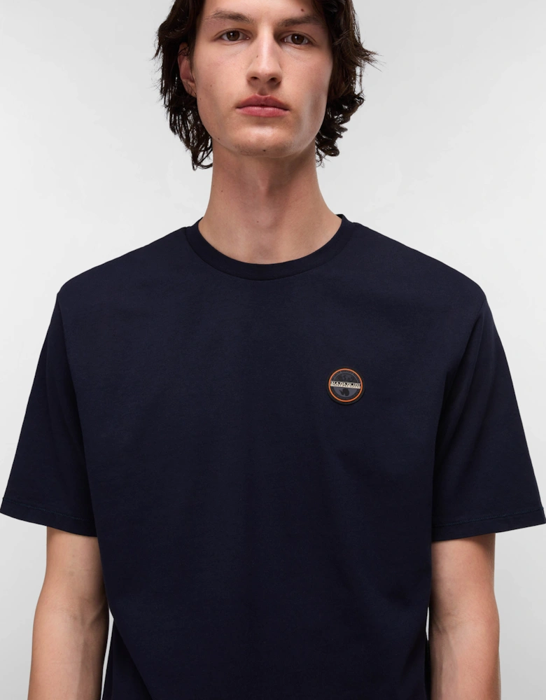 Badge Mens Short Sleeve T-Shirt - Blue Marine 176