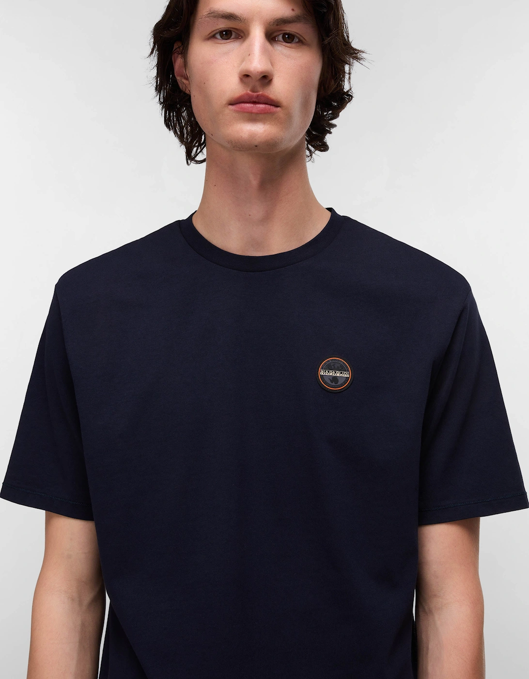 Badge Mens Short Sleeve T-Shirt - Blue Marine 176