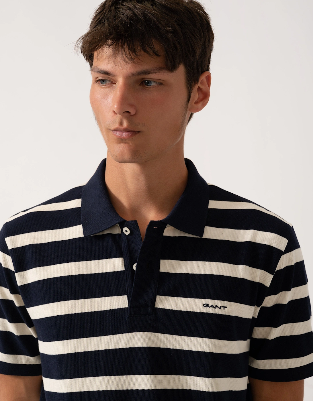 Men Striped Polo Shirt - 433 Evening Blue