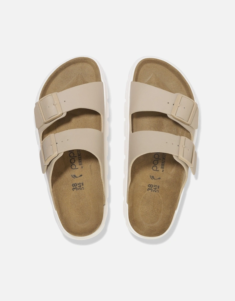 Birkenstock Papillio Arizona Chunky Womens Birko-Flor Sandals - Sandcastle/White