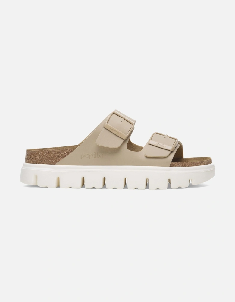 Birkenstock Papillio Arizona Chunky Womens Birko-Flor Sandals - Sandcastle/White