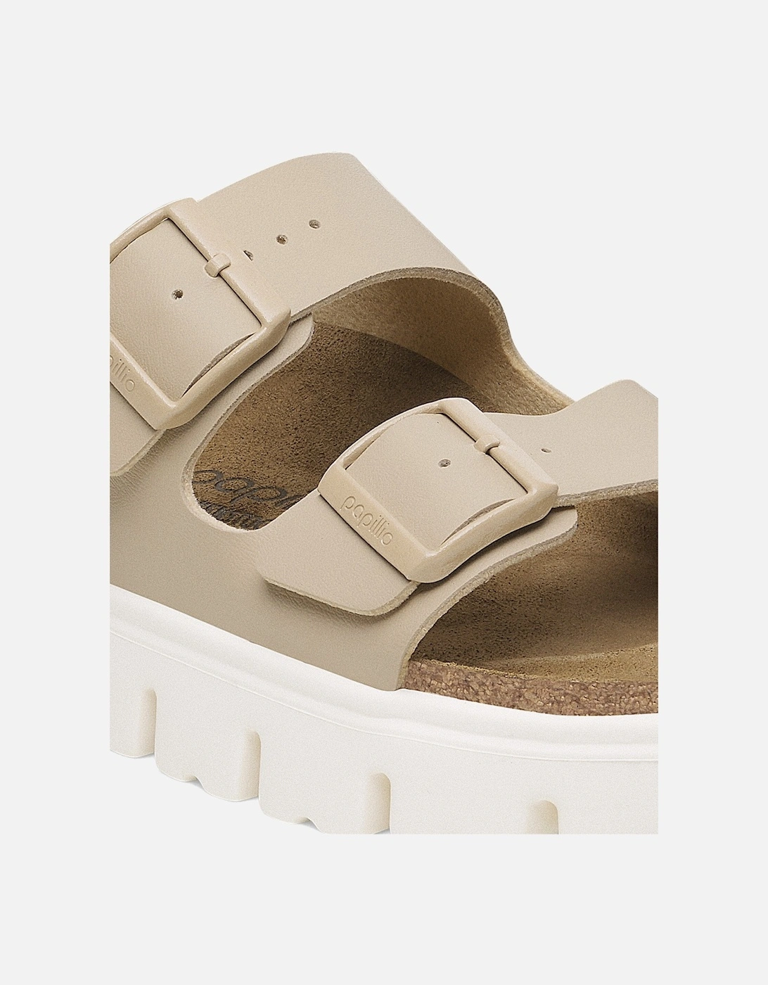 Birkenstock Papillio Arizona Chunky Womens Birko-Flor Sandals - Sandcastle/White