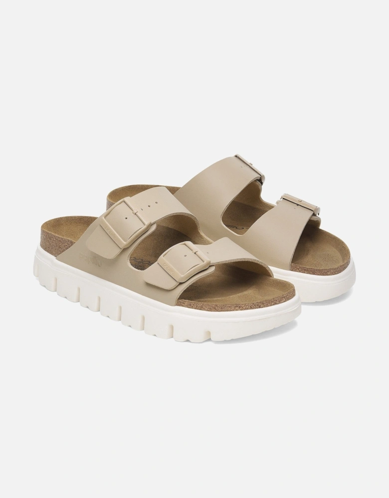 Birkenstock Papillio Arizona Chunky Womens Birko-Flor Sandals - Sandcastle/White