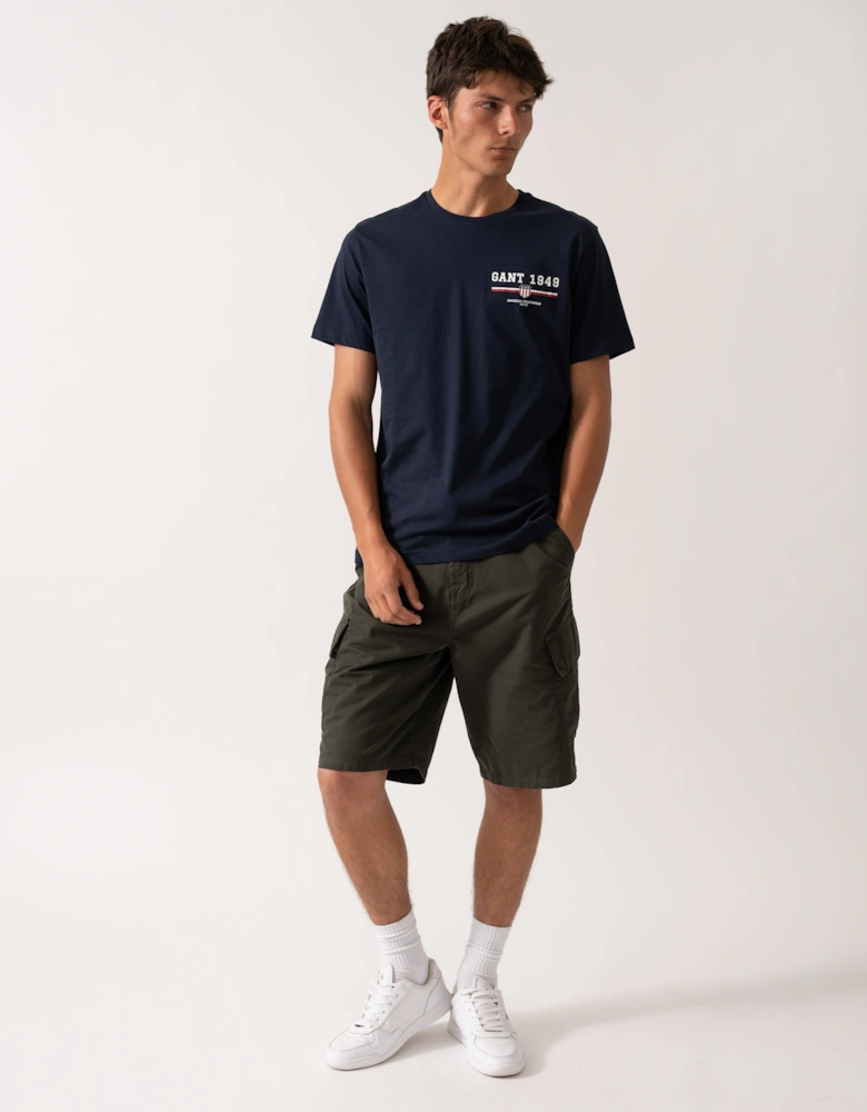 Mens Graphic Short Sleeve T-Shirt - 433 Evening Blue