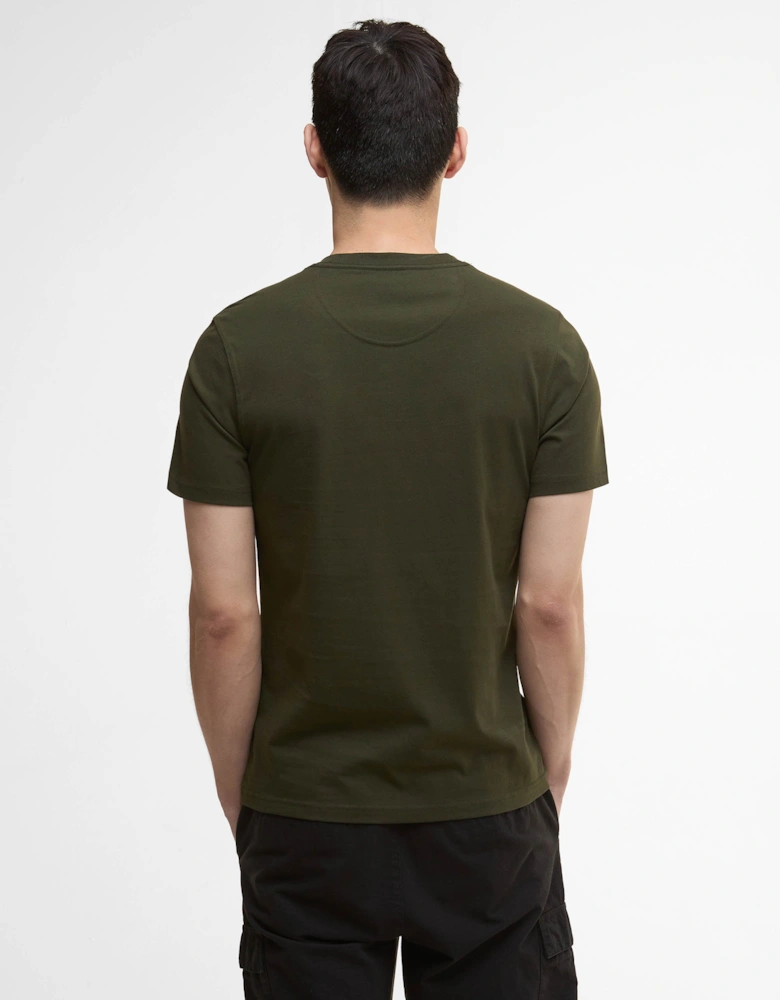 Small Logo Mens T-Shirt - Sage/White