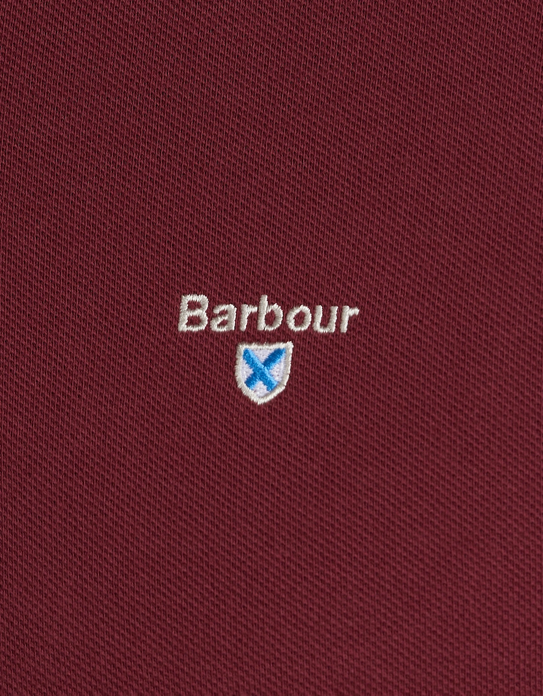 Tartan Pique Mens Polo - Ruby