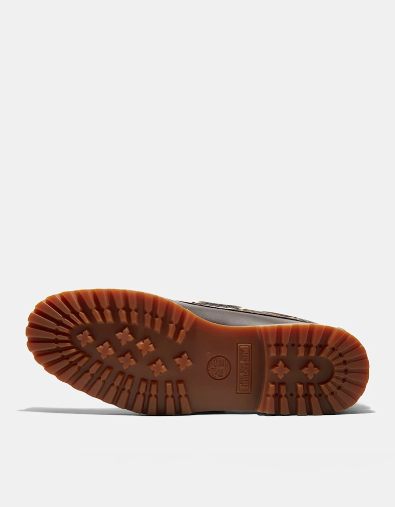 Mens Authentic Leather Boat Shoes - Brown