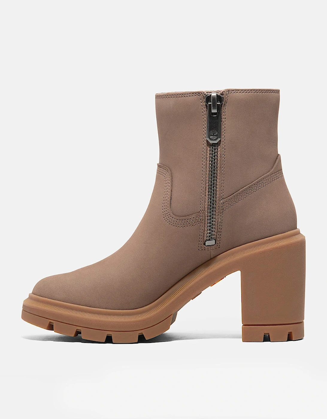 Allington Heights Mid Zip Up Womens Boots - Taupe Nubuck