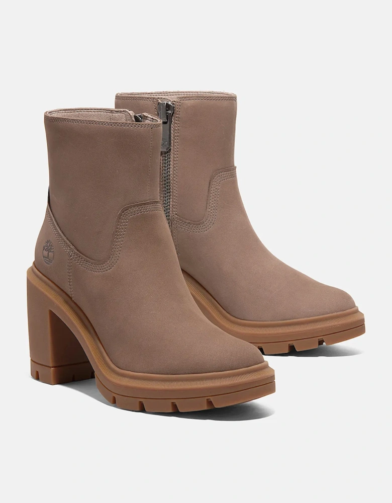 Allington Heights Mid Zip Up Womens Boots - Taupe Nubuck