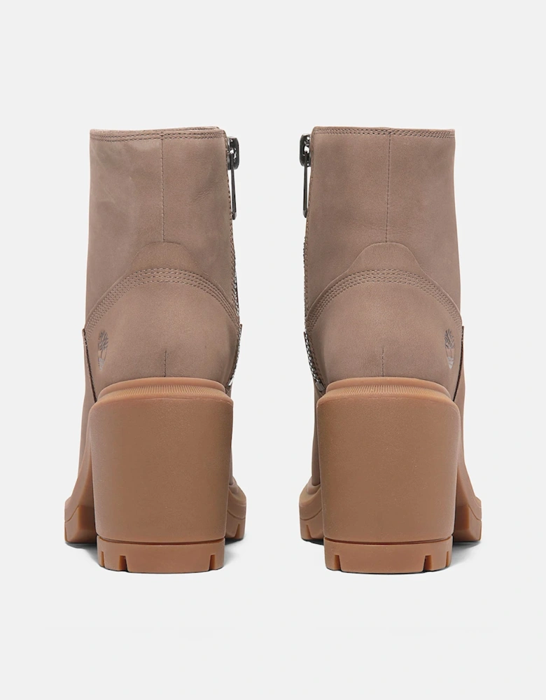 Allington Heights Mid Zip Up Womens Boots - Taupe Nubuck