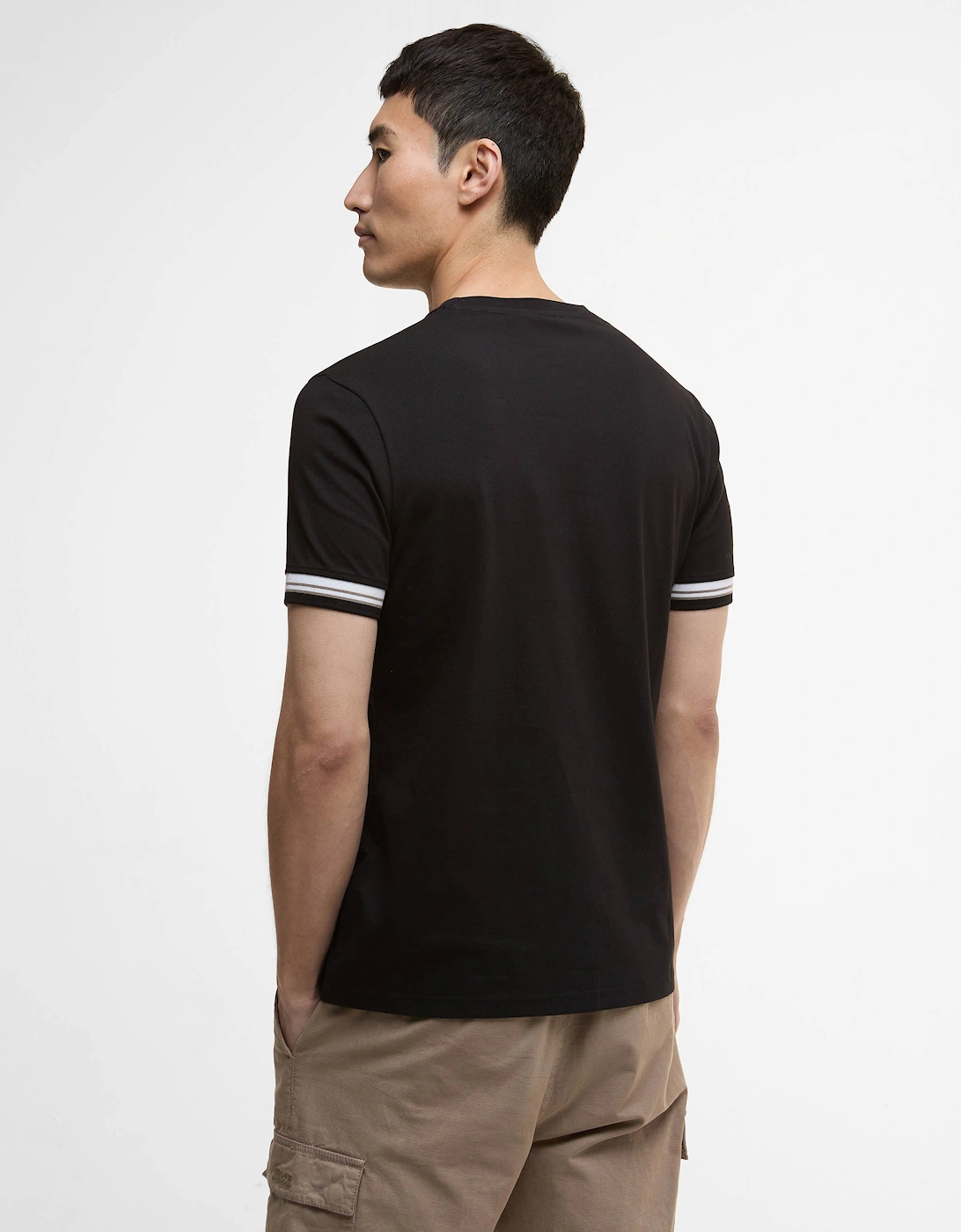 Bruce Mens Tipped Cuff T-Shirt - Black