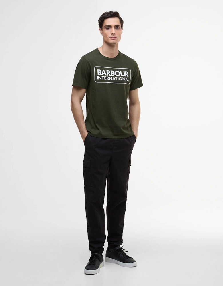 Essential Large Logo Mens T-Shirt - Sage/White