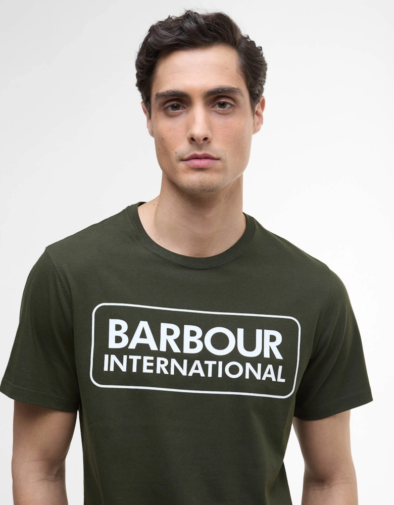Essential Large Logo Mens T-Shirt - Sage/White