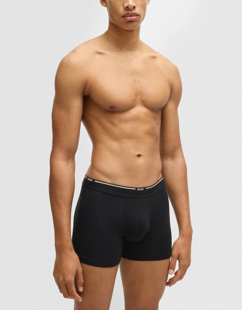 BOSS Orange 3-Pack Mens Bamboo Boxer Briefs - Black 001