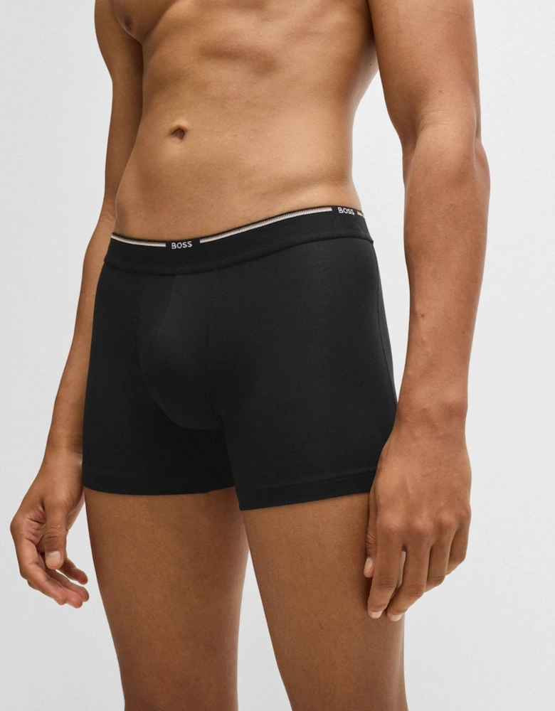 BOSS Orange 3-Pack Mens Bamboo Boxer Briefs - Black 001