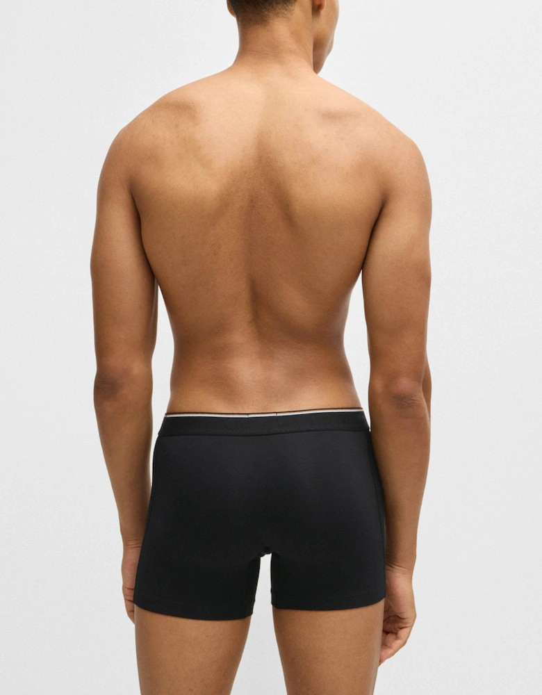 BOSS Orange 3-Pack Mens Bamboo Boxer Briefs - Black 001