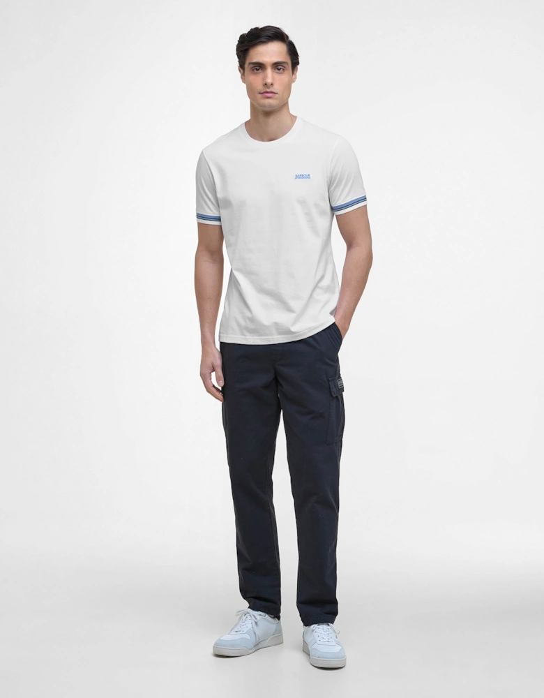 Bruce Mens Tipped Cuff T-Shirt - White