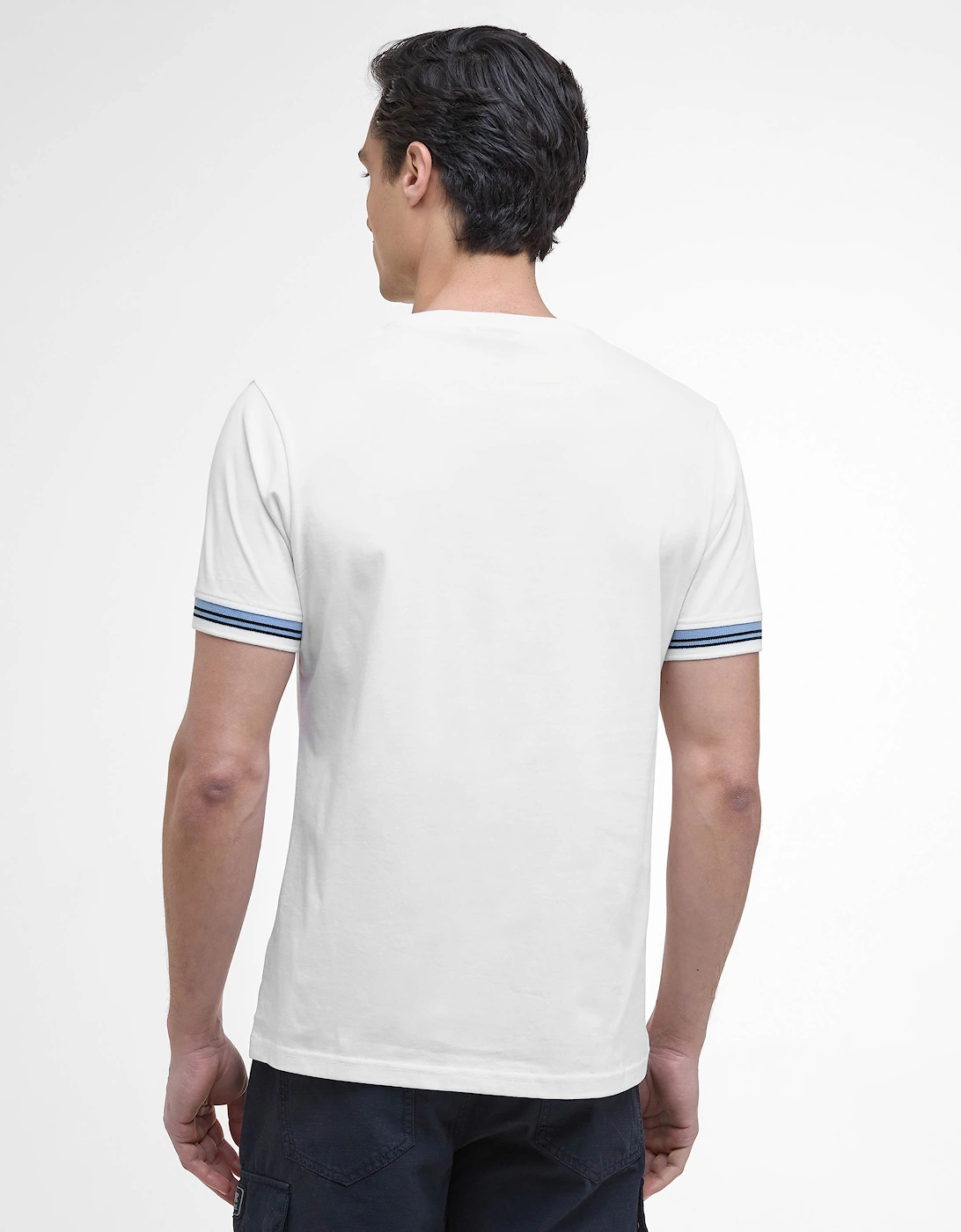 Bruce Mens Tipped Cuff T-Shirt - White